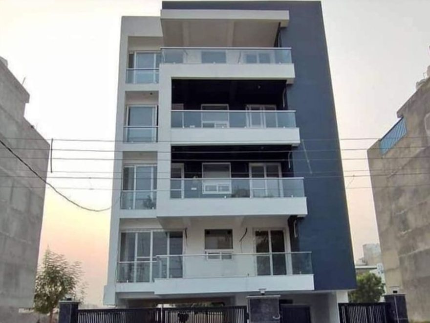 Façade de la résidence Perla livrée par JANOU Immobilier à Bouskoura